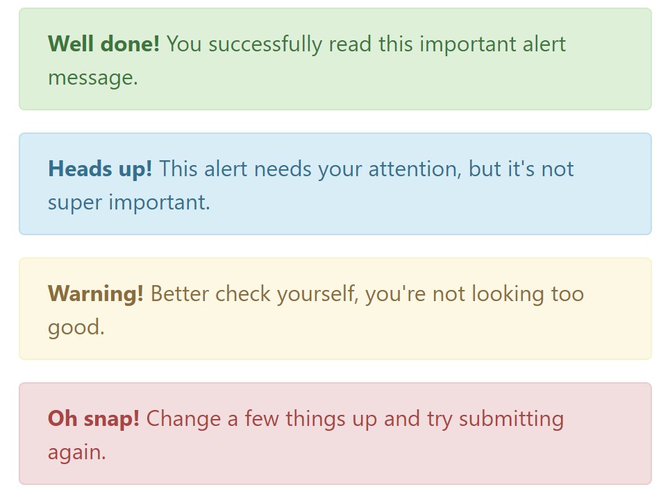 Bootstrap alert examples