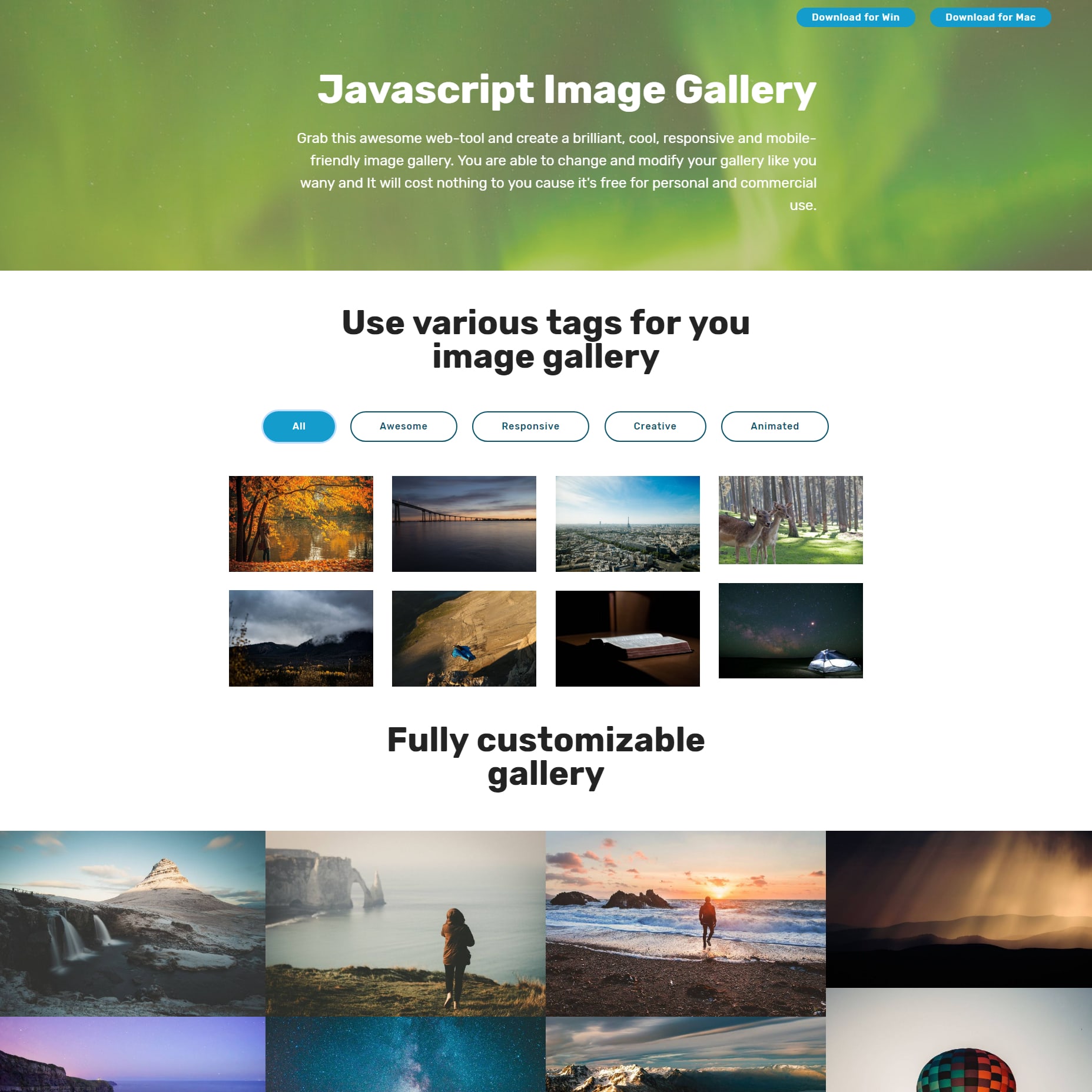 JavaScript Bootstrap Image Gallery