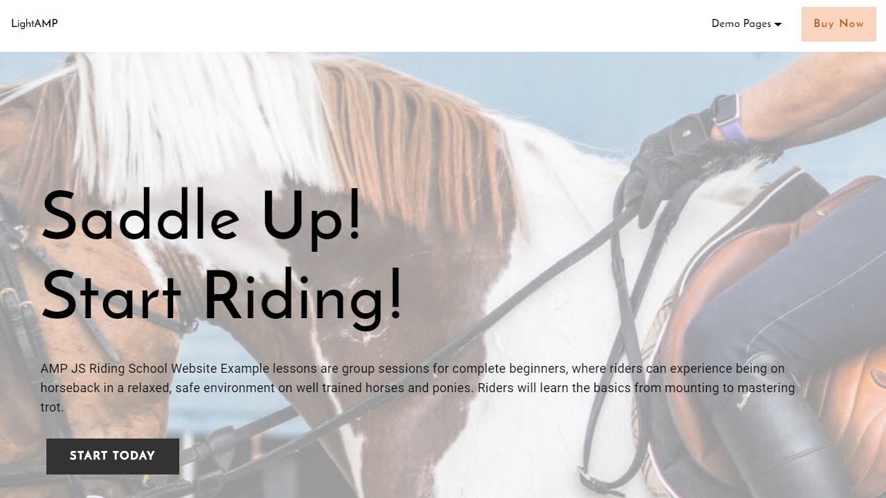 Riding School Website Template