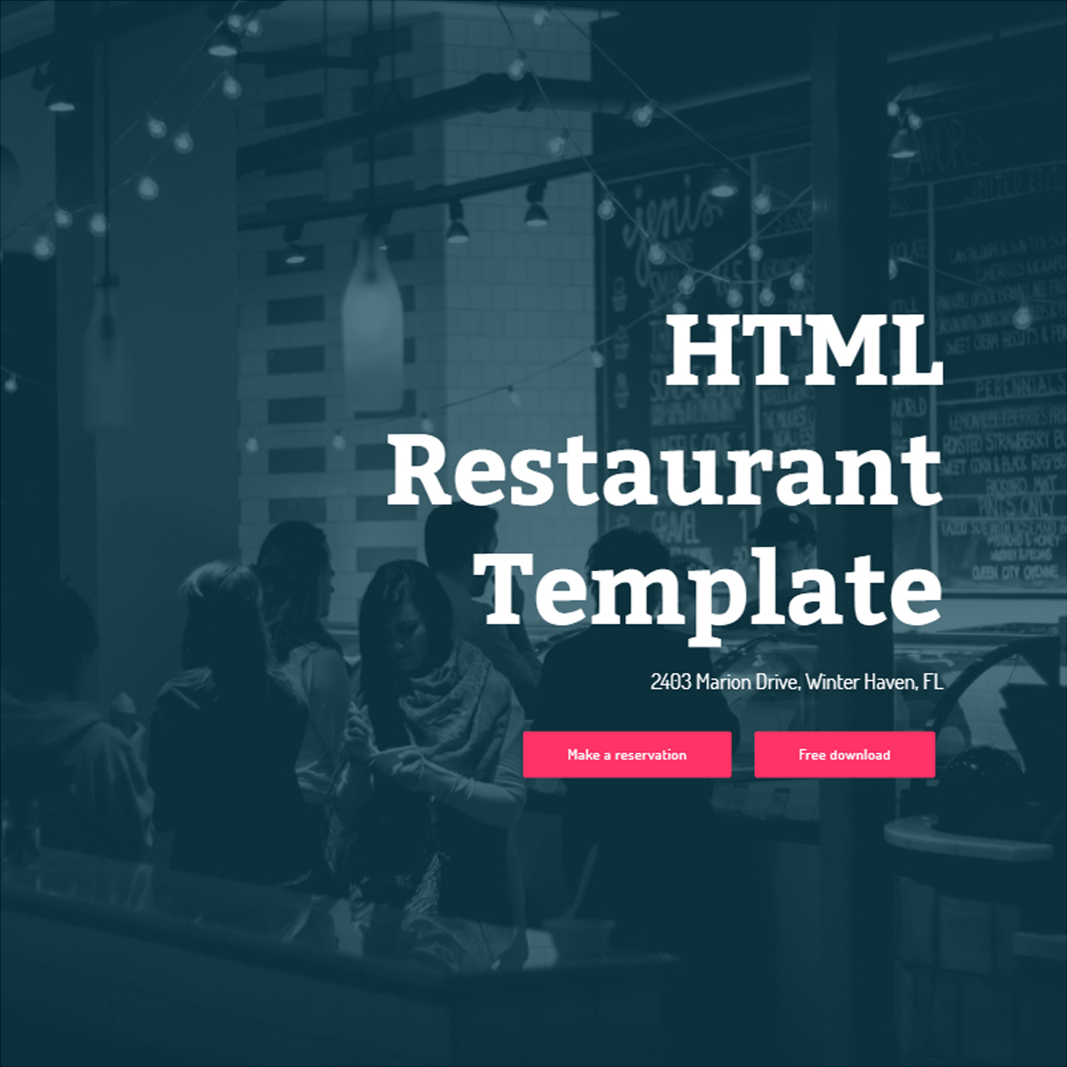 Responsive Bootstrap Restaurant Themes