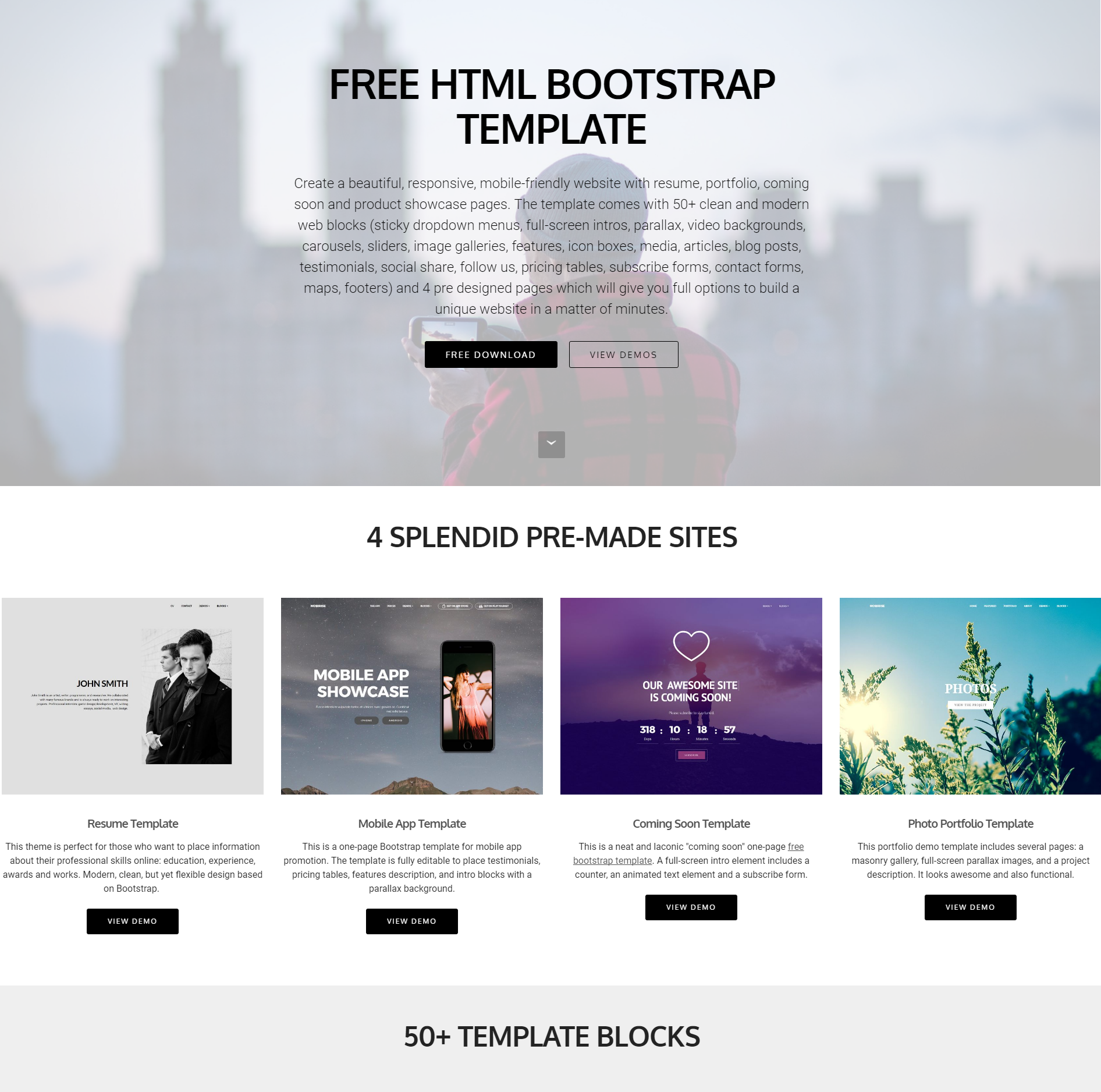 HTML Bootstrap Themes