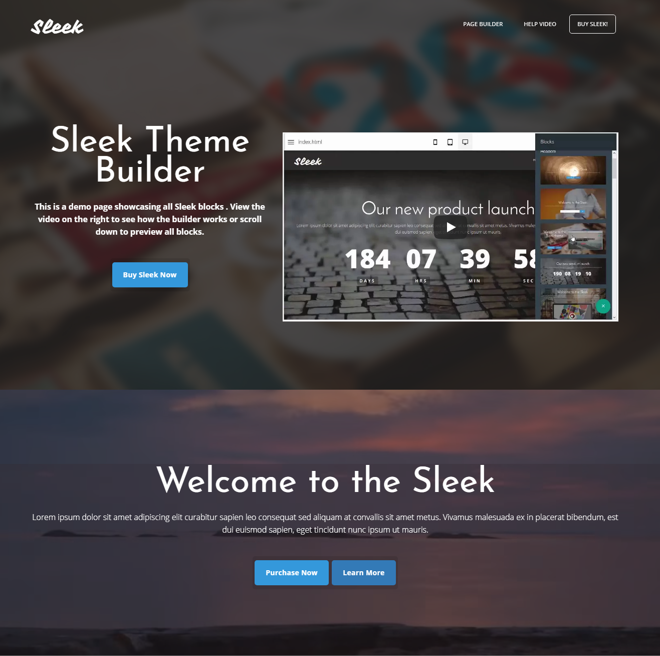 HTML Bootstrap Sleek Themes